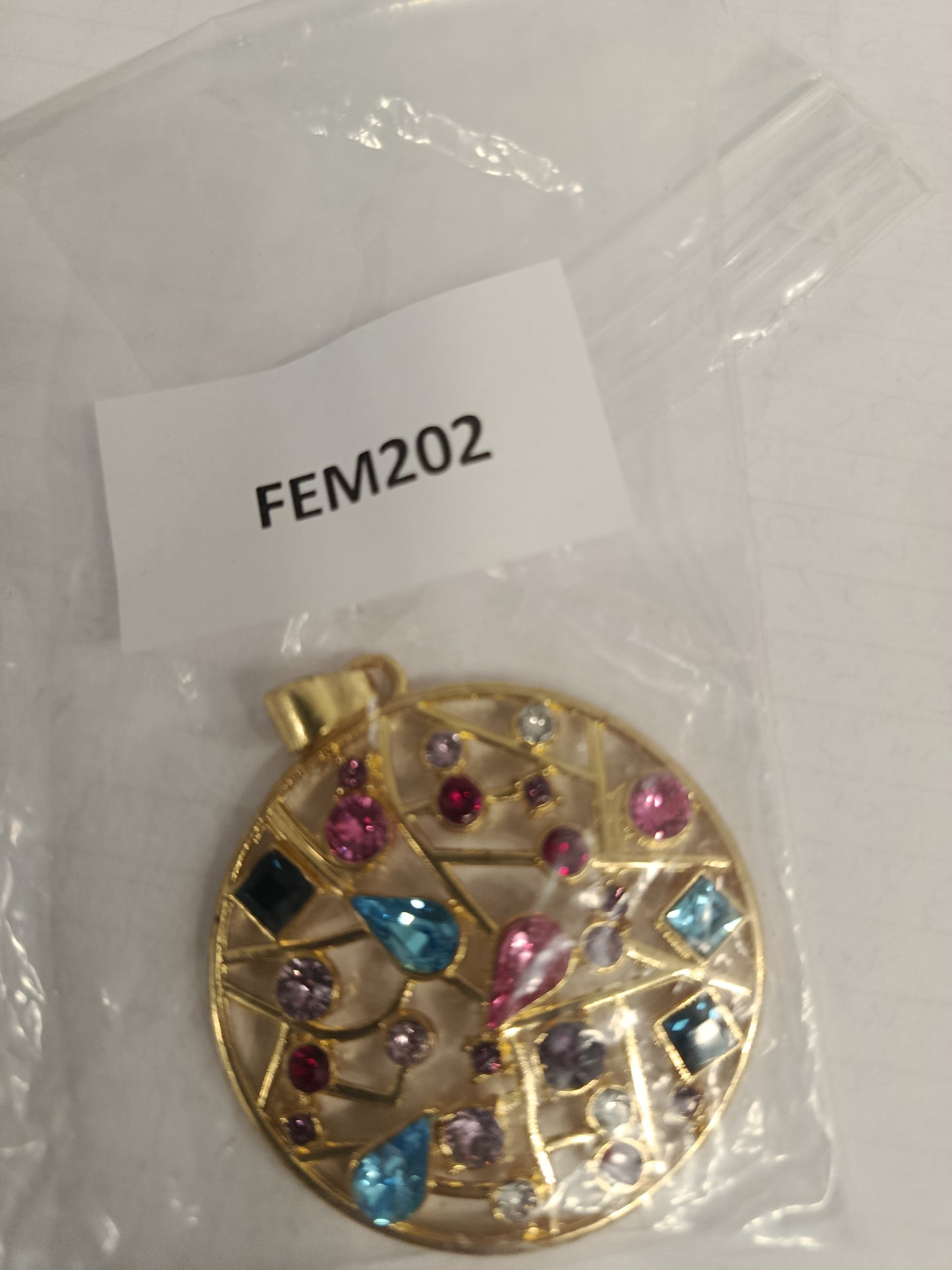 Großer bunter Statement-Anhänger