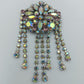 Vintage Strass-Brosche mit Fransen