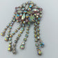Vintage Strass-Brosche mit Fransen