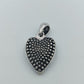 Herzanhänger versilbert mit Strukturmuster