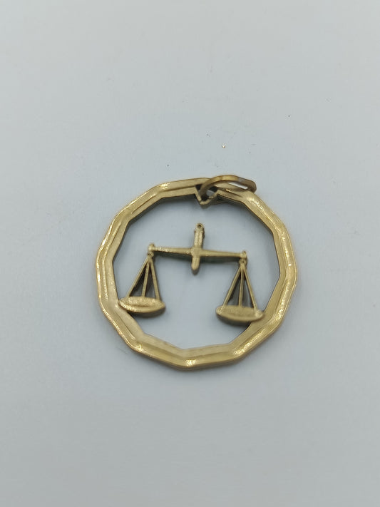 Vintage-Anhänger „Waage“ aus Messing