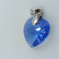 Blauer Kristall-Herzanhänger