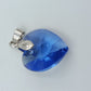 Blauer Kristall-Herzanhänger