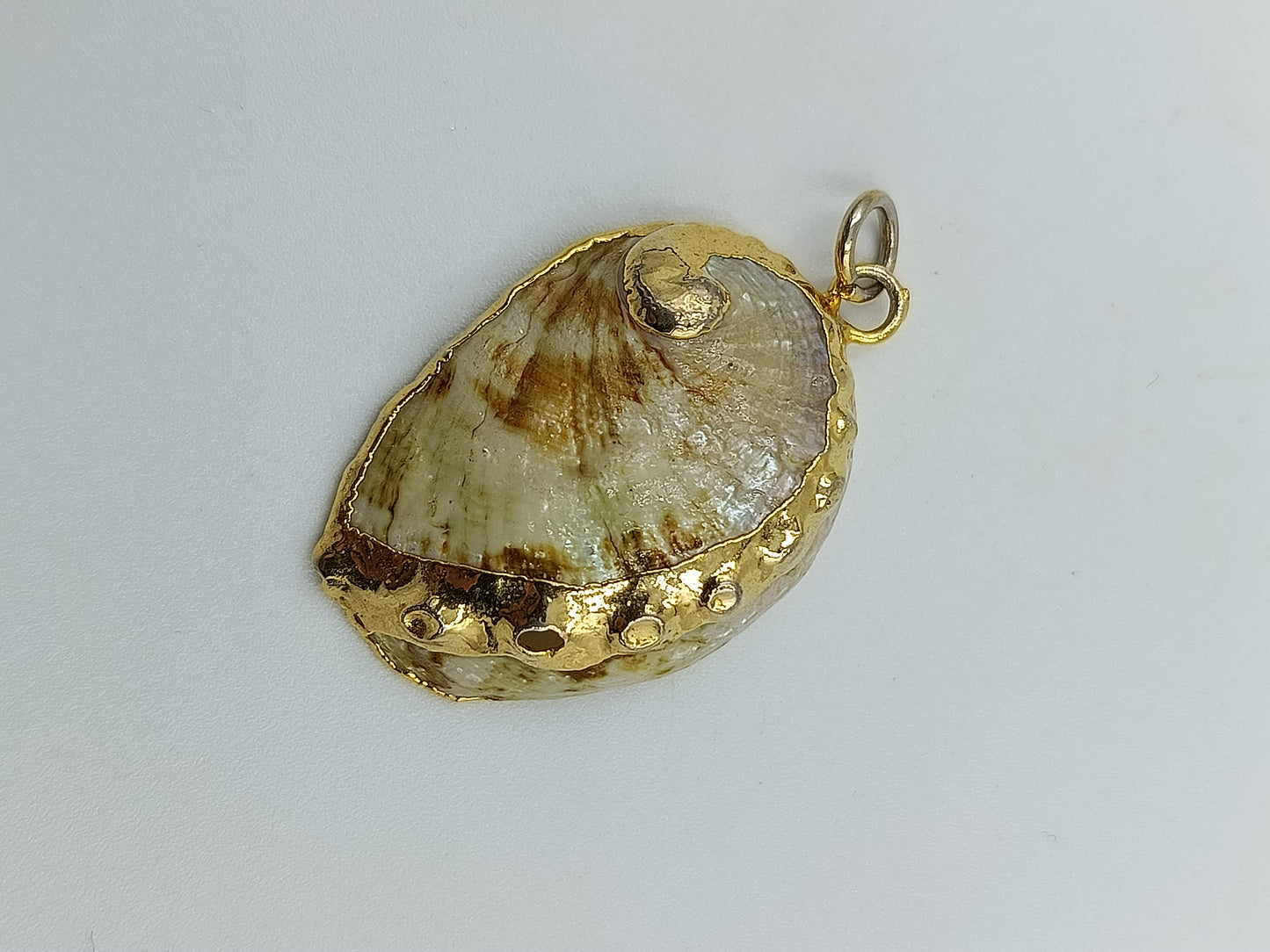 Muschel-Anhänger mit Goldfassung
