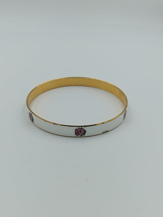 Starres Armreif-Armband mit Rosenmotiv