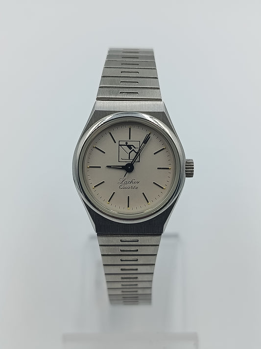 Lacher Quartz Armbanduhr aus Edelstahl