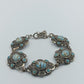 Vintage-Armband mit Türkis-Imitat und Ornament-Design