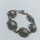 Vintage-Armband mit Türkis-Imitat und Ornament-Design
