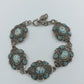 Vintage-Armband mit Türkis-Imitat und Ornament-Design