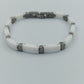 Boccia Titanium Armband mit weißer Keramik