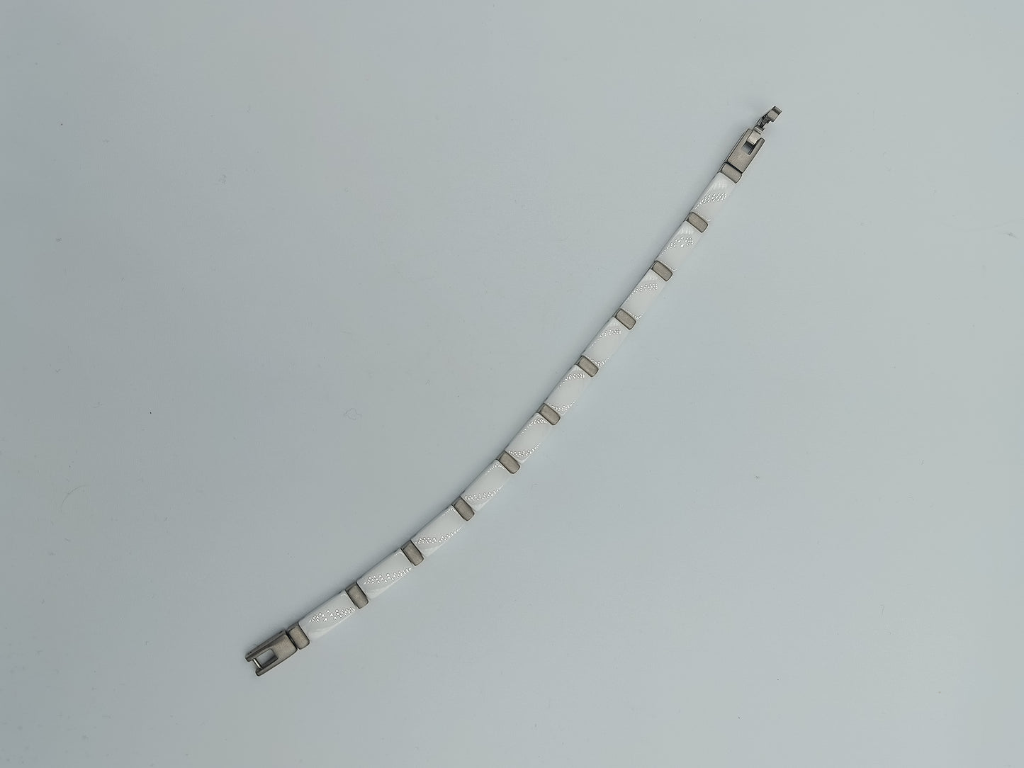 Boccia Titanium Armband mit weißer Keramik