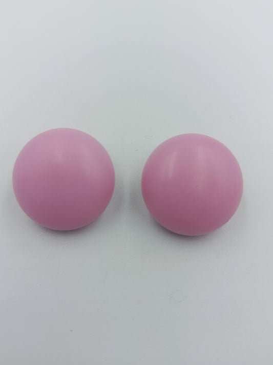 Vintage-Clip-Ohrringe in Rosa