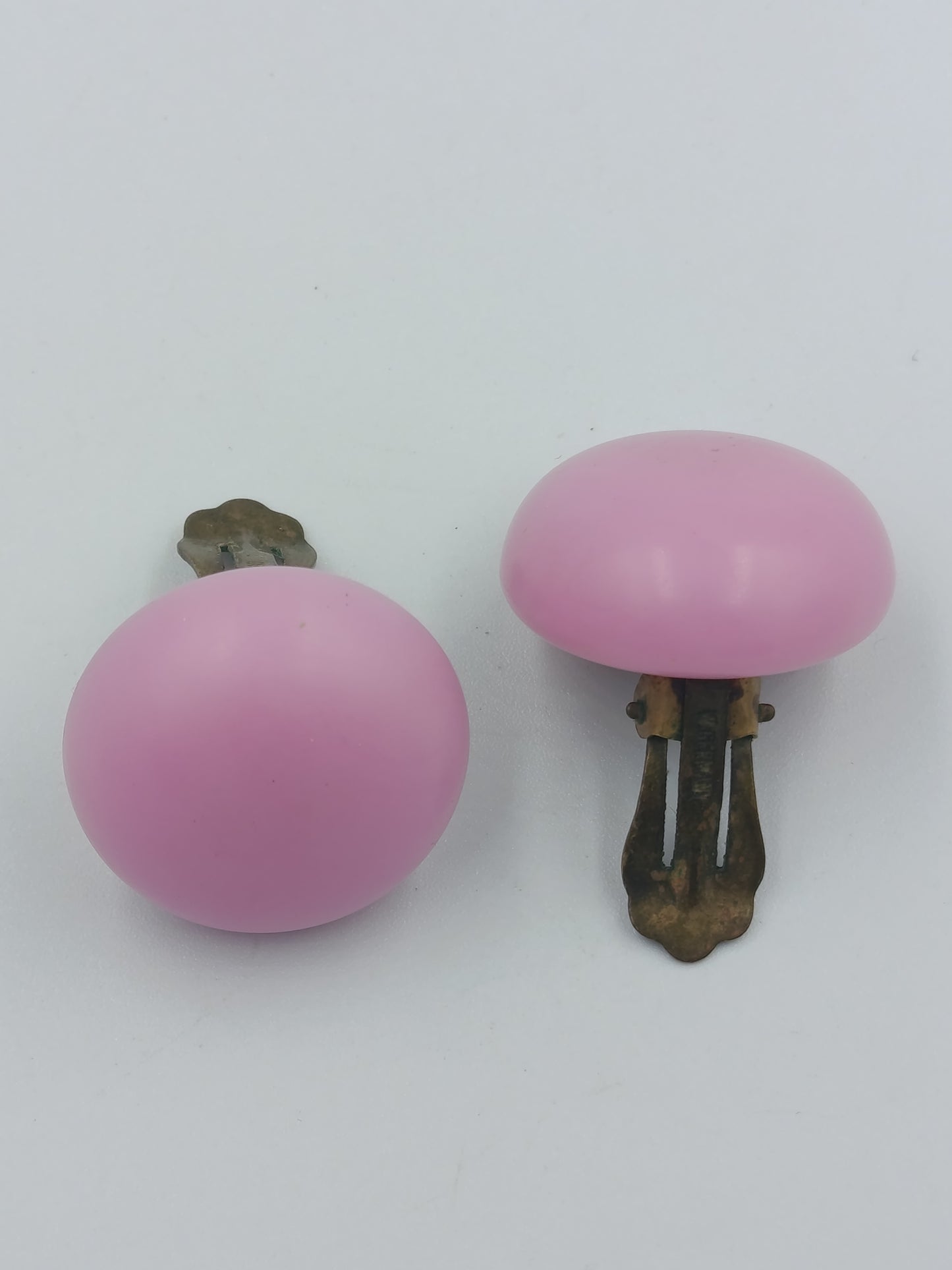 Vintage-Clip-Ohrringe in Rosa