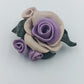 Handgefertigte Brosche mit Rosenmotiv