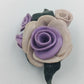Handgefertigte Brosche mit Rosenmotiv