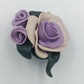Handgefertigte Brosche mit Rosenmotiv
