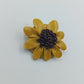 Handgemachte Sonnenblumen-Brosche