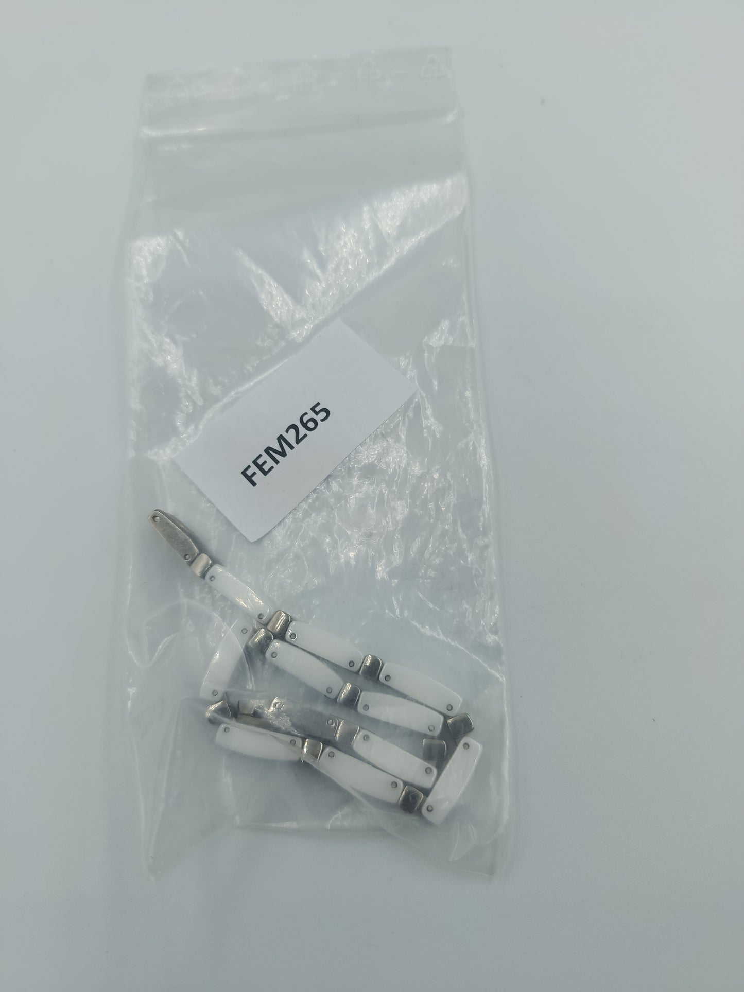 Boccia Titanium Armband mit weißer Keramik