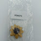 Handgemachte Sonnenblumen-Brosche