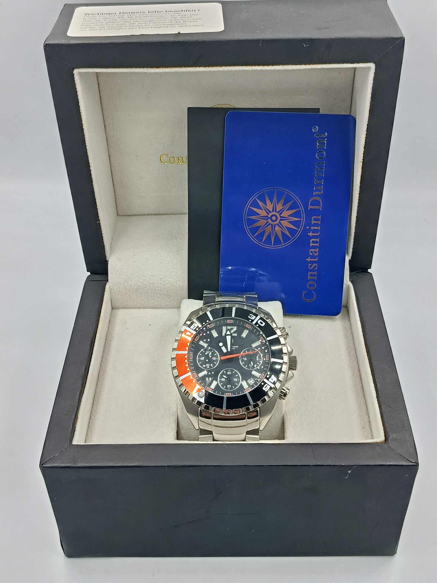 Constantin Durmont Herrenchronograph mit Edelstahlarmband