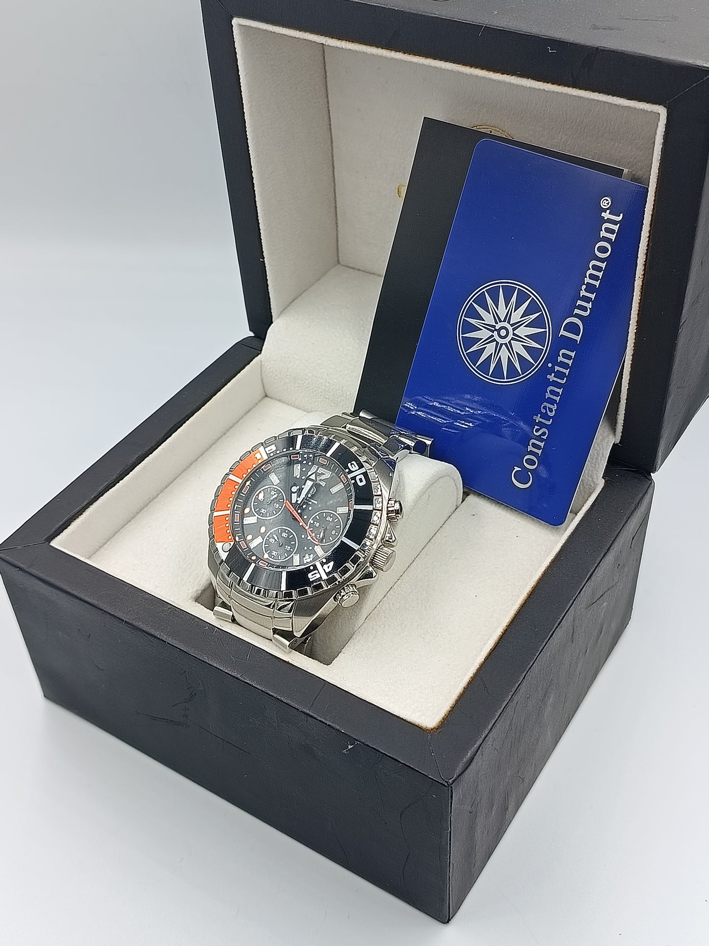 Constantin Durmont Herrenchronograph mit Edelstahlarmband