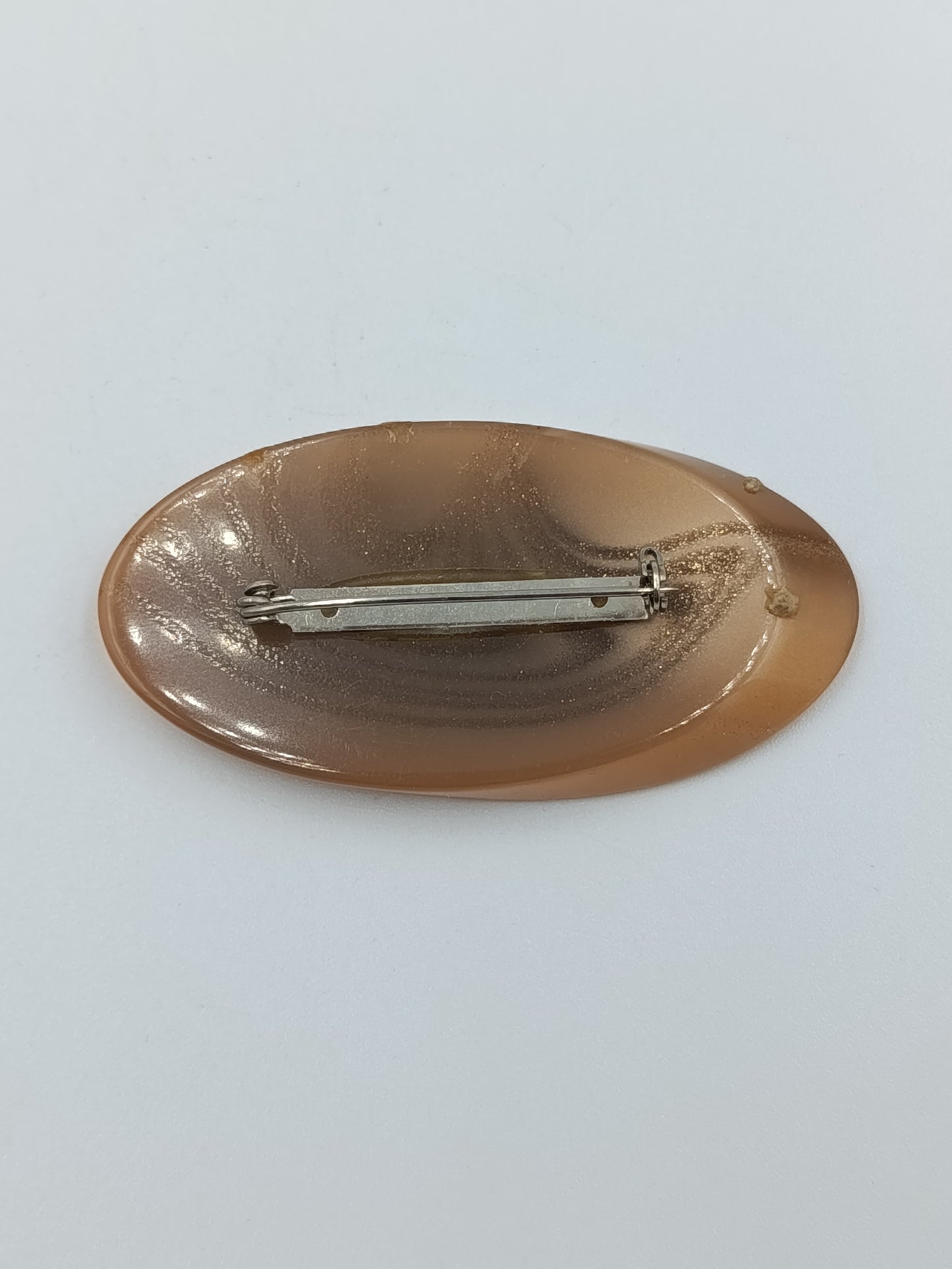 Elegante Haarspange in Bernsteinoptik mit Strass