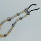 Naturstein-Kette mit Muschelelementen und Silberoptik-Perlen