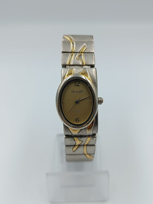 Via Moda Damenarmbanduhr Bicolor