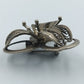 Vintage Filigran-Schmetterlingsbrosche aus Silber