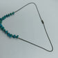 Feine Halskette mit echten Türkis-Splittern