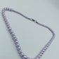 Zarte Perlenkette in Flieder-Optik