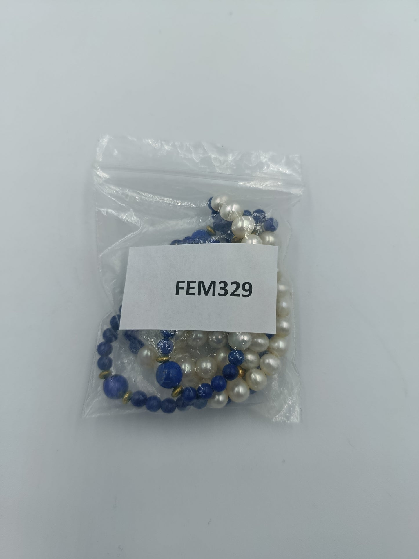 Perlenkette mit Lapislazuli-Elementen