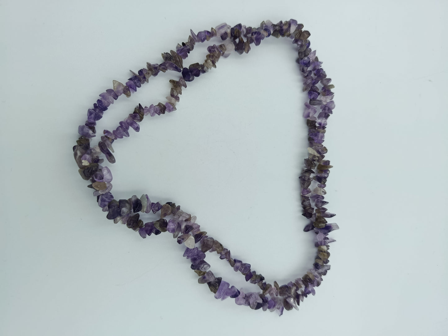 Amethyst-Splitterkette in Natursteinoptik