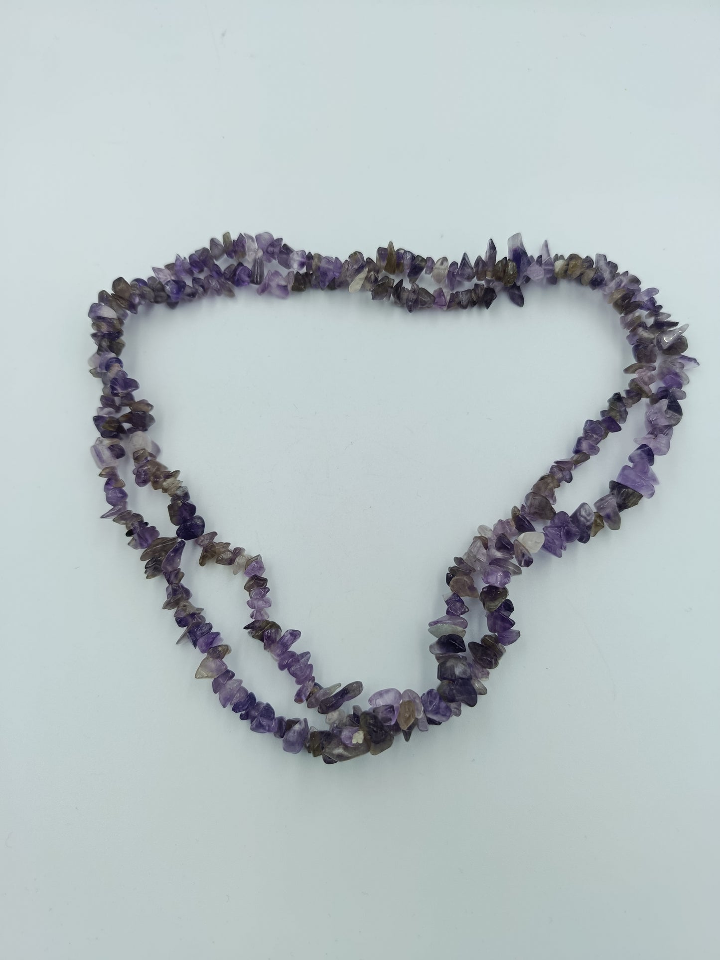 Amethyst-Splitterkette in Natursteinoptik