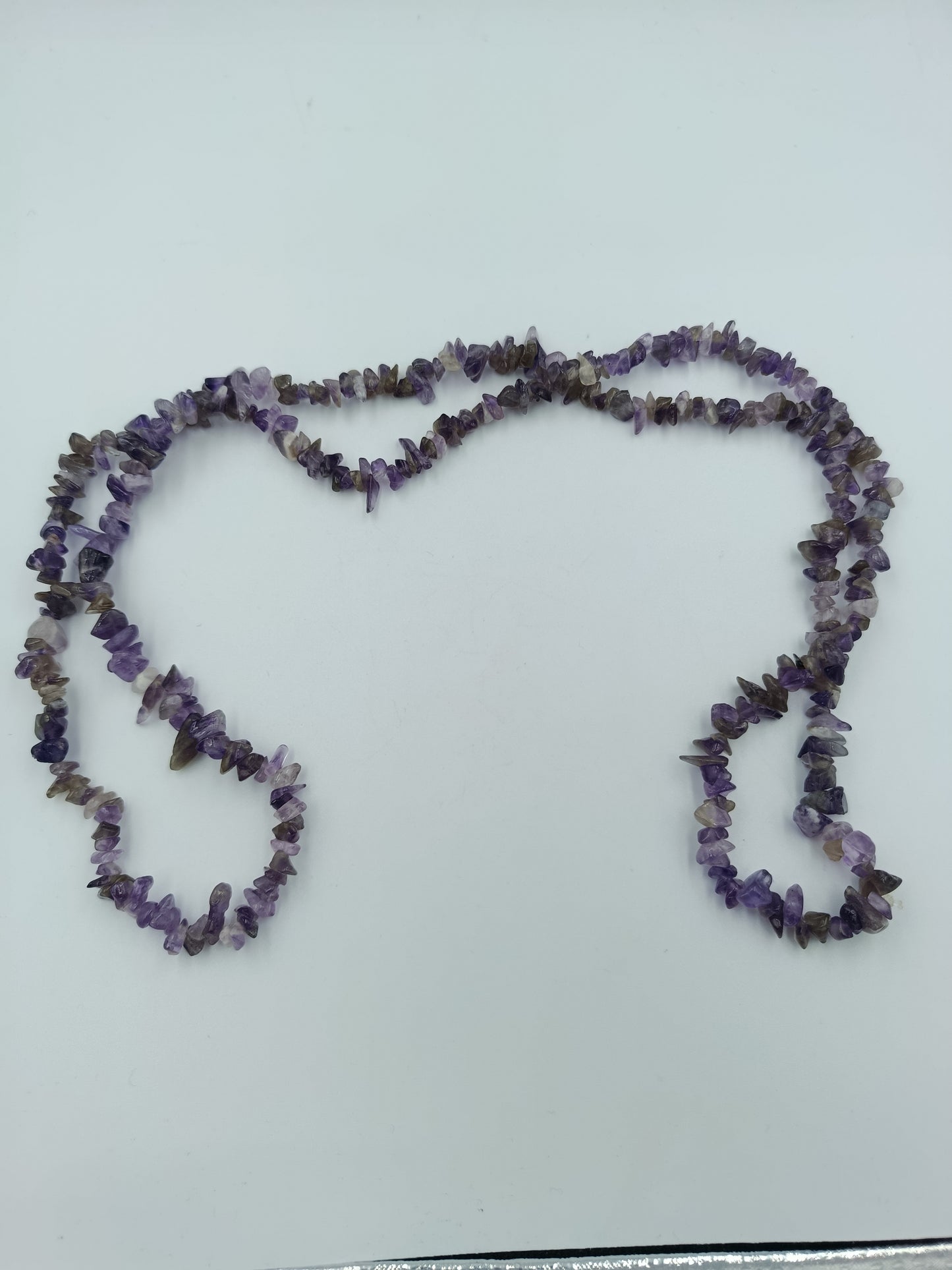 Amethyst-Splitterkette in Natursteinoptik