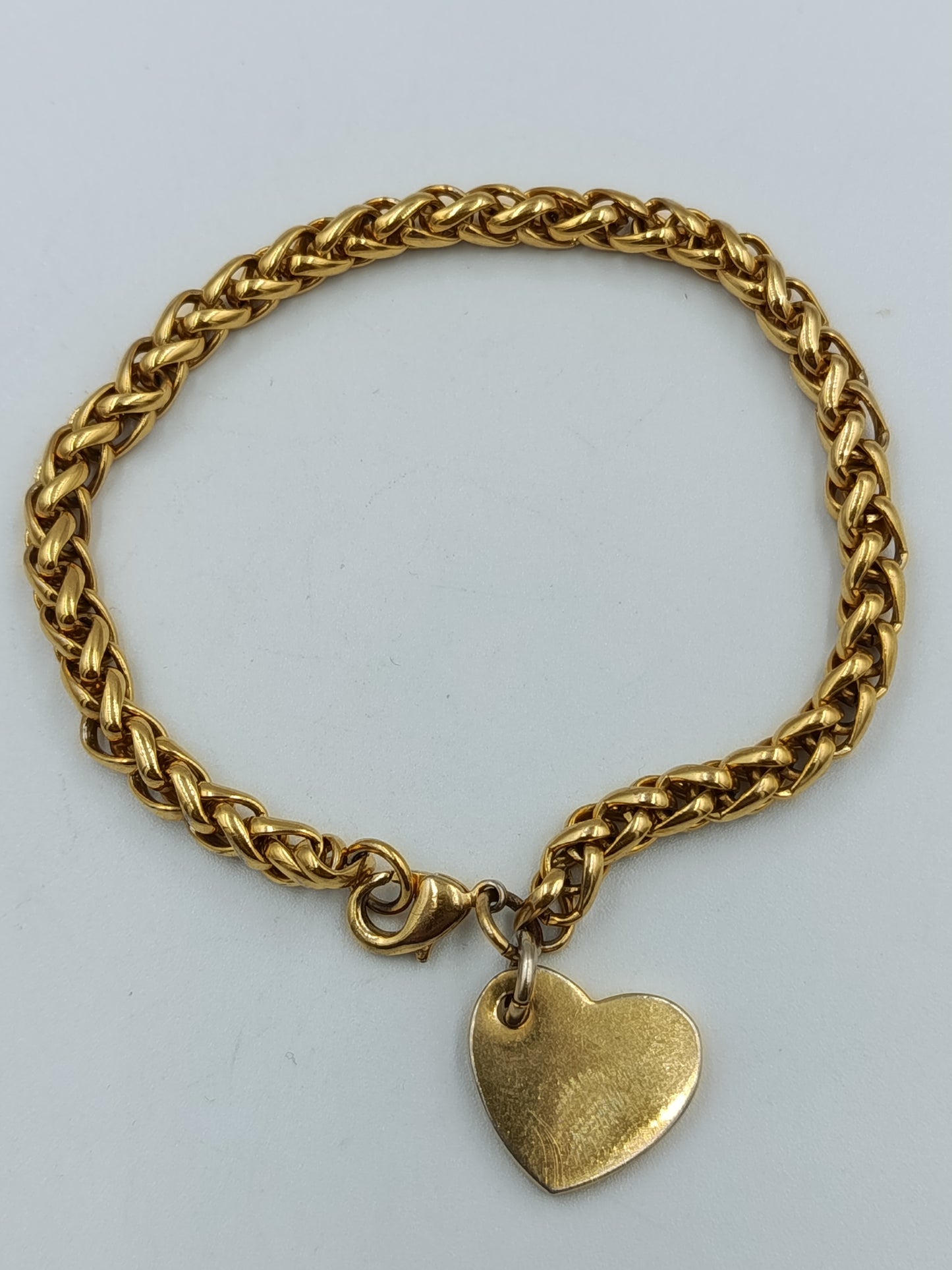 Vergoldetes Armband mit Herzanhänger