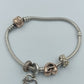 Pandora Armband mit Charms in Silber & Roségoldoptik