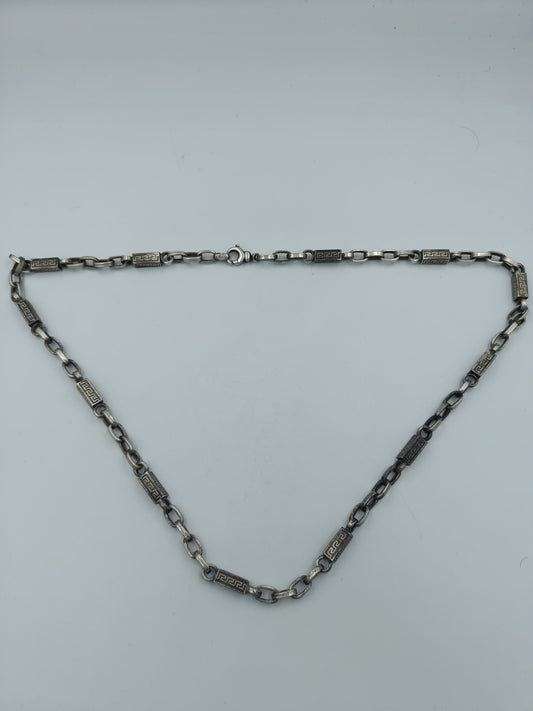 925 Silberkette mit griechischem Muster