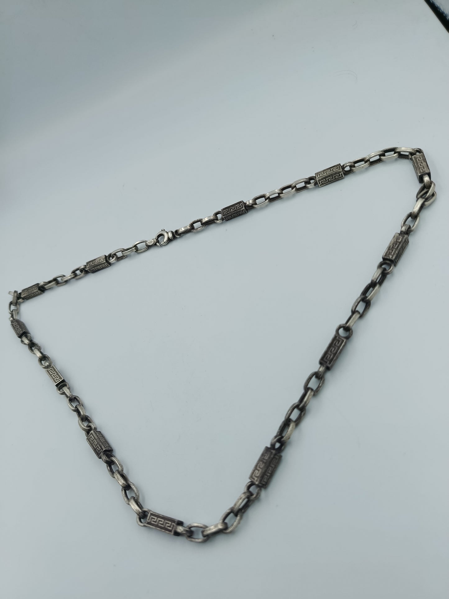 925 Silberkette mit griechischem Muster