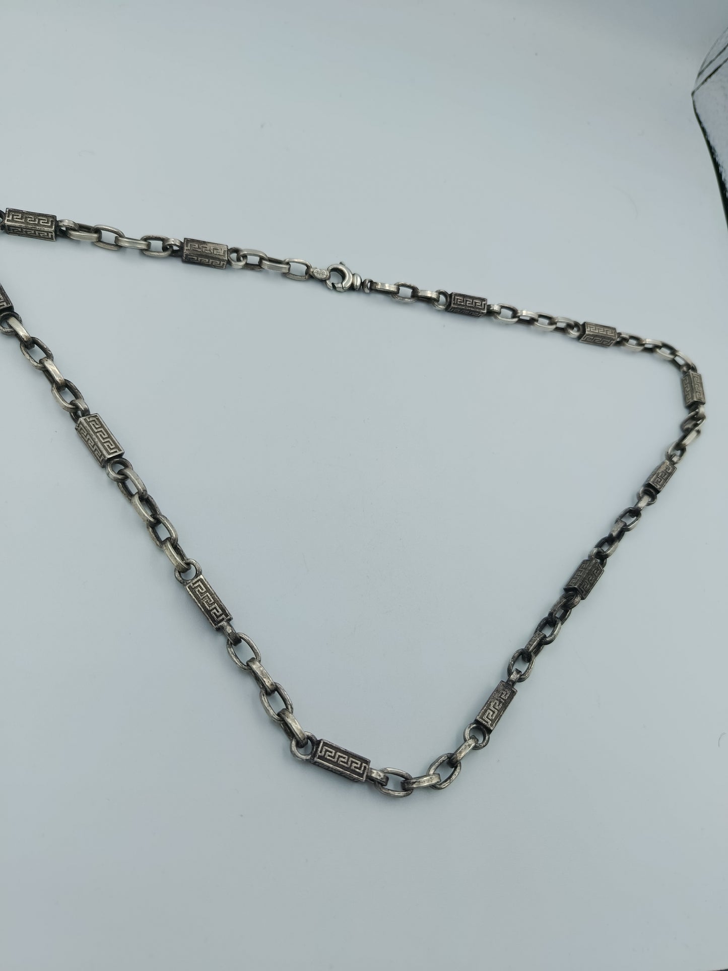 925 Silberkette mit griechischem Muster