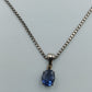 925 Silberkette mit blauem Anhänger