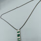 925 Silberkette mit modernem Malachit-Anhänger