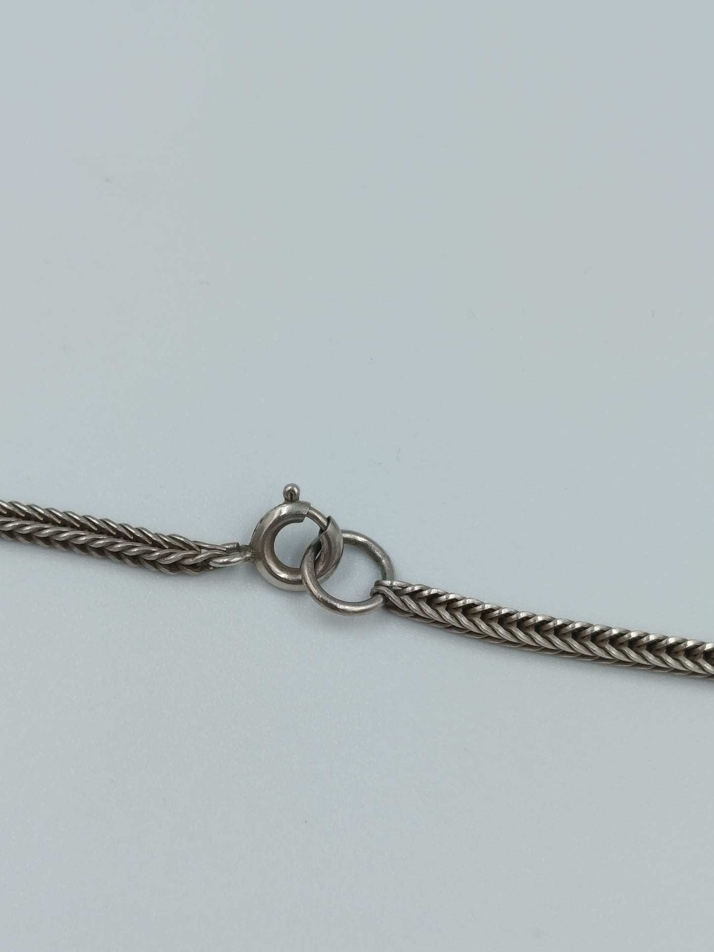 925 Silberkette mit modernem Malachit-Anhänger