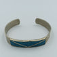 Versilberter Armreif mit Türkis-Einlage, Mexico Stempel