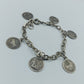 Versilbertes Münz-Armband im Antik-Stil