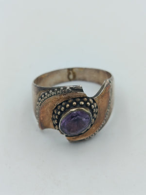 925er Silberring mit Amethyst