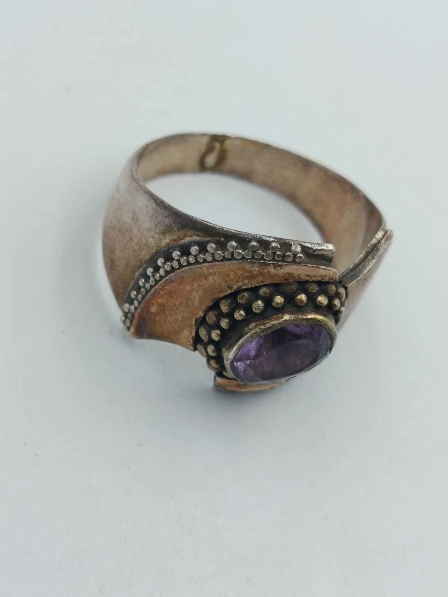 925er Silberring mit Amethyst