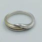 925er Silberring bicolor