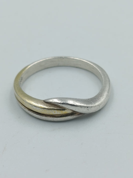 925er Silberring bicolor