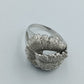 Versilberter Ring mit Blätter-Design